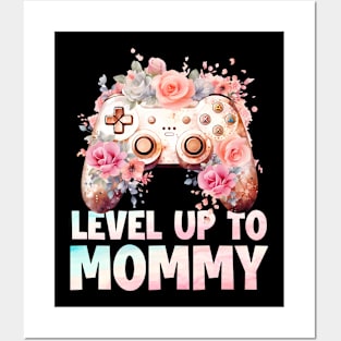 Leveled Up to Mommy Has Entered the Game Tee Gamer Mom Gift Soon to be Mom Game controller Posters and Art